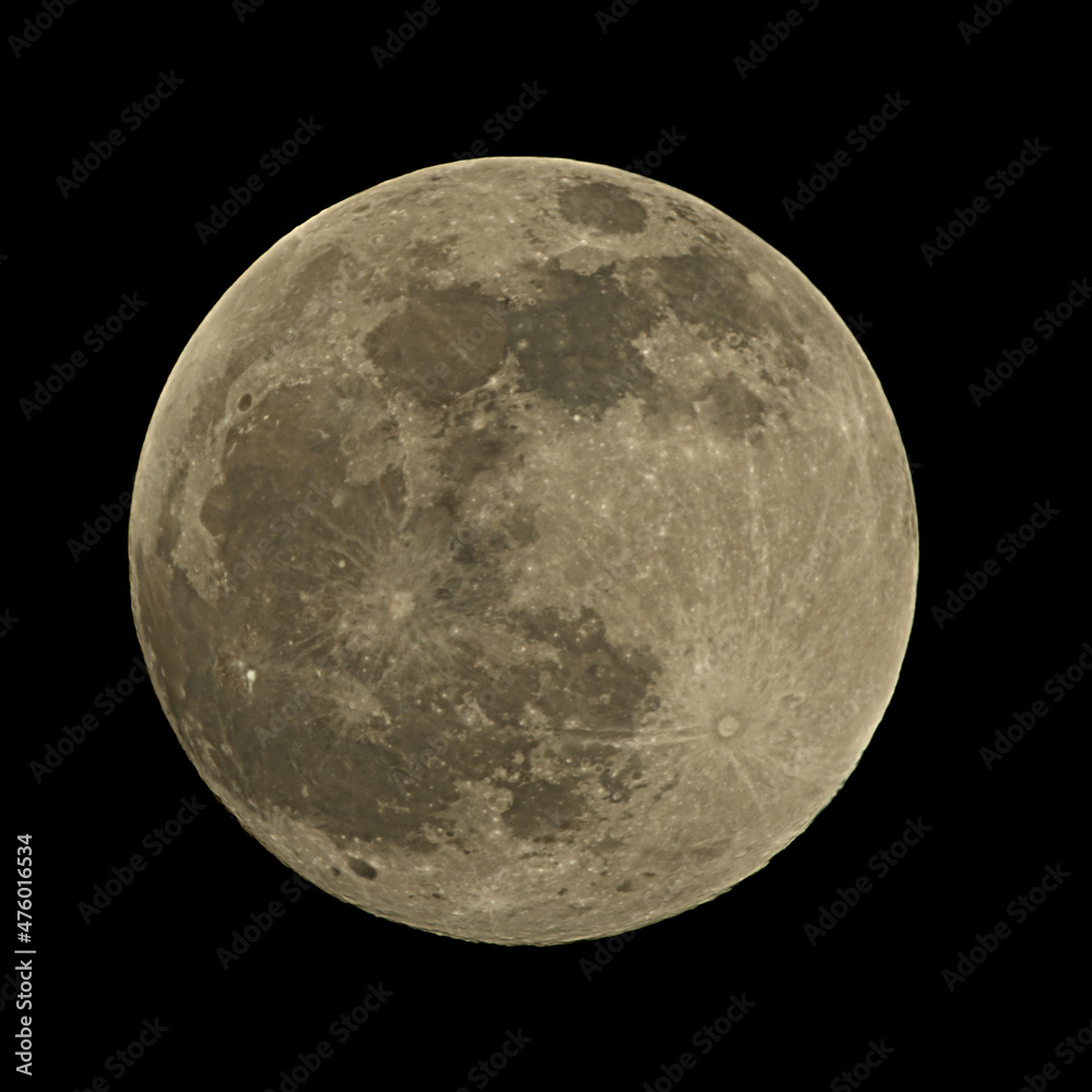 Canvas Prints Beautiful view of the full moon on a dark background