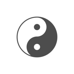 Yin yang glyph icon or balance concept