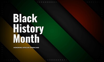 Black History Month vector template.