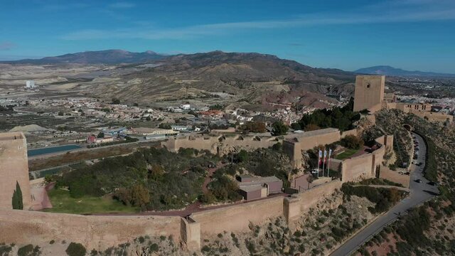 Castle of Lorca in Spain | Castle of Lorca in Andalusien aus der Luft
