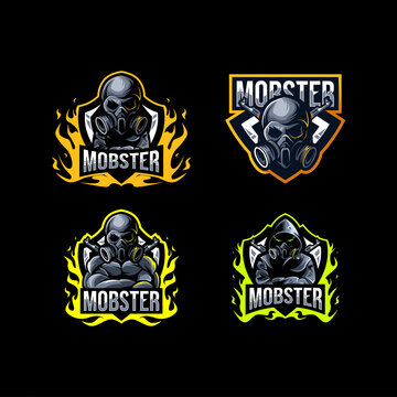 Mobster logo mascot collection template design
