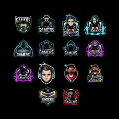 Gamers logo mascot collection design