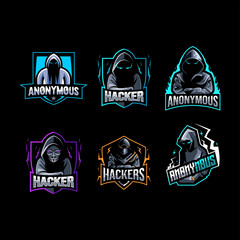 Hacker logo mascot collection design