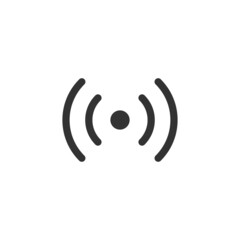 Wi-fi wireless related glyph vector icon. Internet Connection wi-fi signal. Vector illustration.