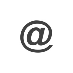 @ Button Sign. Containing At, Address Sign, Arobase, Arroba and Email Address Related Glyph Icon Vector Illustration.