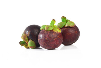 Mangosteen isolated on white background