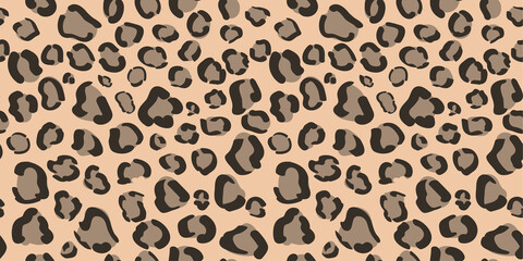 Seamless leopard or cheetah print. Animal fur texture. Camouflage design paper