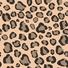 Seamless leopard or cheetah print. Animal fur texture. Camouflage design paper