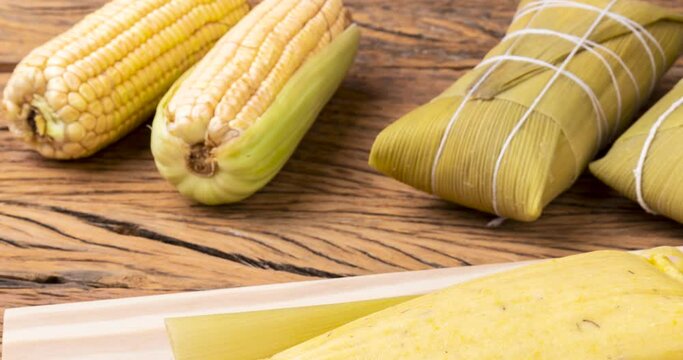 Pamonha, typical brazilian corn food. June festival food