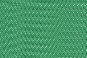 Green briar leather background with imitation weave texture. Glossy dermantine, artificial leather structure.