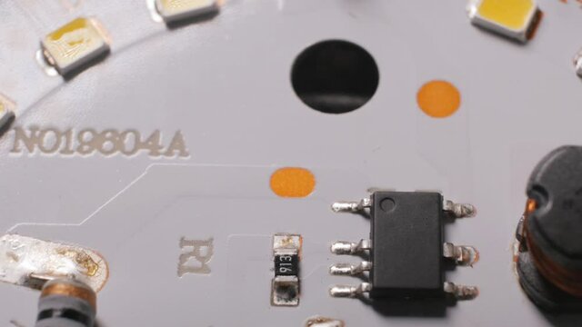 LED module with transistors and radio components