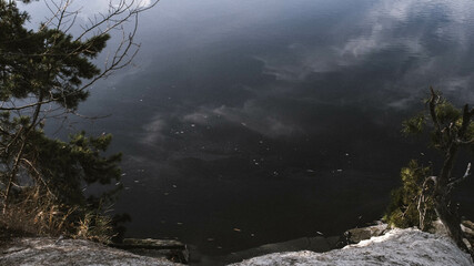 clouds over the lake