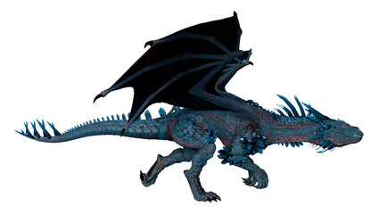 Fototapeta premium 3D Rendering Fairy Tale Dragon on White