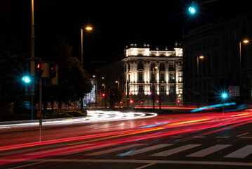 Beautifully illuminated classic palace in the center of Vienna