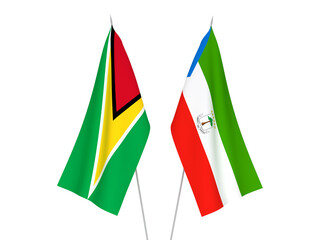 Republic of Equatorial Guinea and Co-operative Republic of Guyana flags