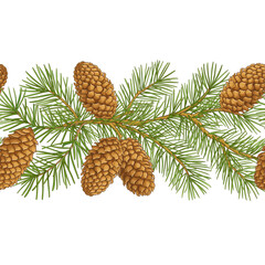 fir tree vector pattern isolated