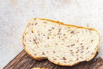 flax seed bread bakery healthy meal food snack on the table copy space food background rustic 