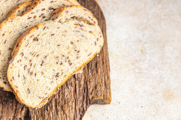 flax seed bread bakery healthy meal food snack on the table copy space food background rustic 