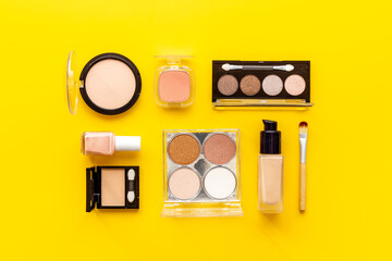 Makeup cosmetic set products with brushes