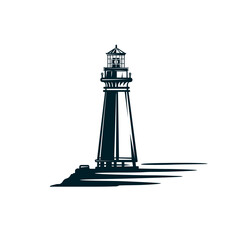 Lighthouse logo or label.