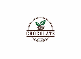 chocholate logo template, vector in white background