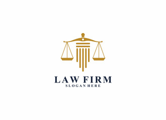 law firm logo template in white background