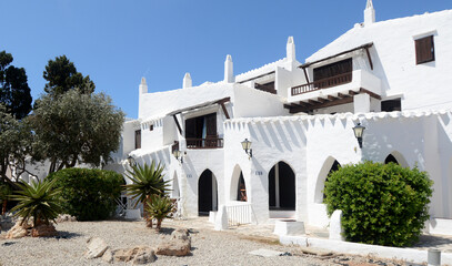 Fototapeta premium The Mediterranean charm of the city and the palaces of Mahon in Menorca