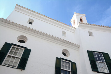 The Mediterranean charm of the city and the palaces of Mahon in Menorca