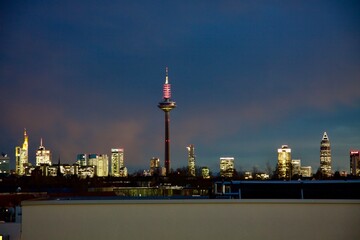 Frankfurt Skyline Nacht © PeterBongers