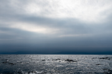 Côte dans la brume matinale