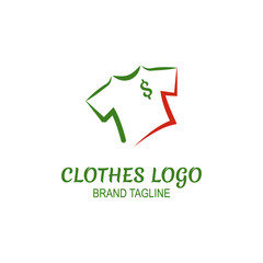 clothing shirt shape modern brand logo design