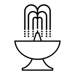 Fountain line icon, vector logo isolated on white background