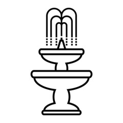 Fountain line icon, vector logo isolated on white background