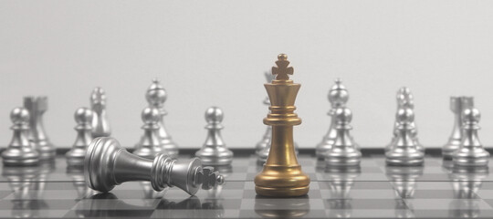 Chess board game concept of business ideas and competition and strategy concep