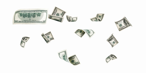 Money falling. American money. Washington American cash, usd background.