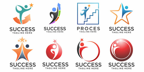 success people care logo and symbols template