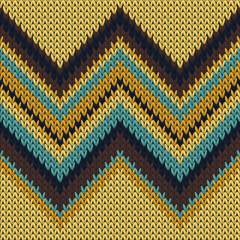 Fairisle zig zal lines knit texture geometric - obrazy, fototapety, plakaty