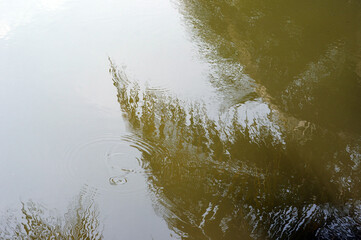 water flowing into the river