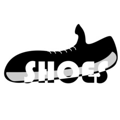 design illustration logo of shoes with some concept design