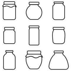 Jar ine icon, vector logo isolated on white background