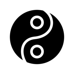 Yin Yang icon isolated on white background