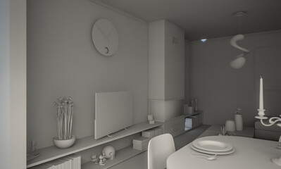 Intérieur 3D Blanc 