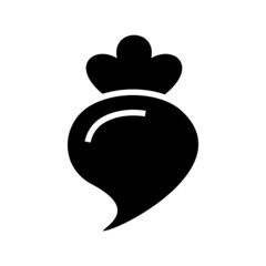Radish icon isolated on white background