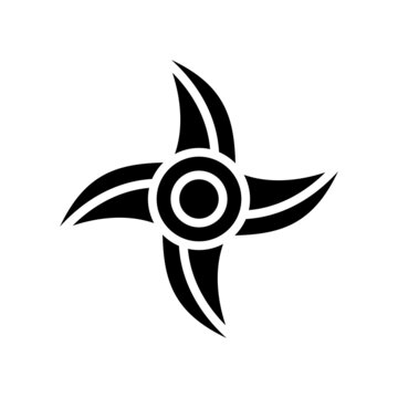 recommend clip art: Shuriken icon isolated on white background
