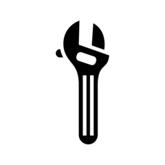 Wrench icon isolated on white background