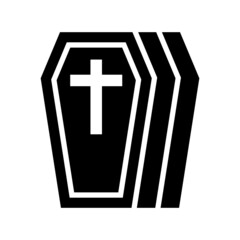 Obraz premium Coffin icon isolated on white background