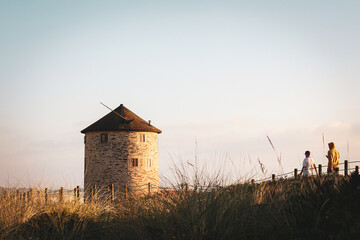 Old traditional windmill in Apulia, Portugal