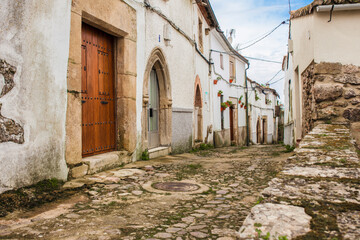 Fototapeta na wymiar Alburquerque Medieval Quarter, Extremadura, Spain