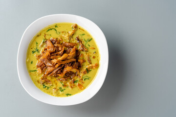 Soto Ayam kampung or Soto Medan is Traditional chicken soup from Medan, North Sumatra.Soto is a traditional Indonesian soup mainly composed of broth, meat, fried patties and vegetables.