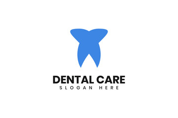 Tooth icon or dentist logo for dental clinic logo